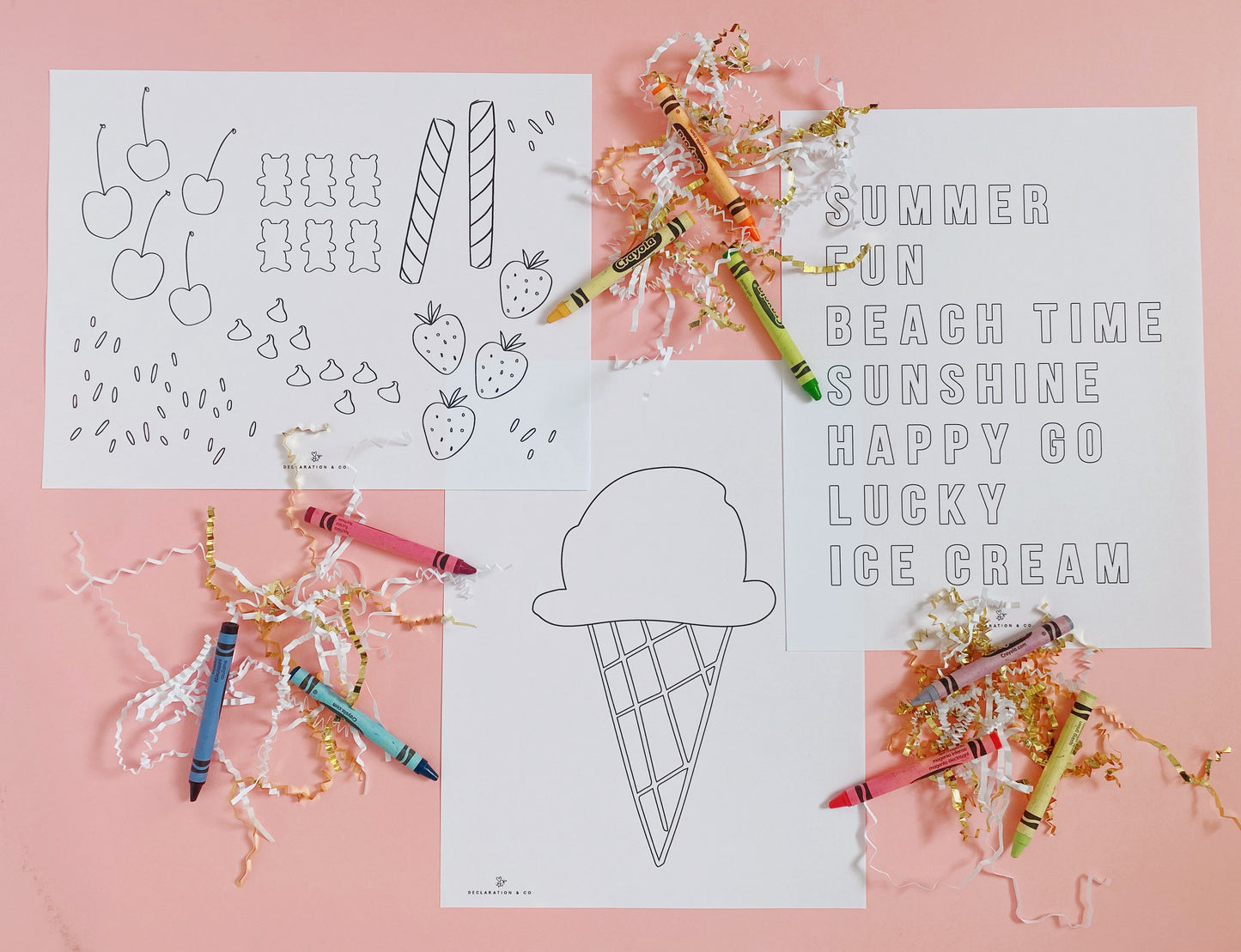 Summertime Coloring Sheets