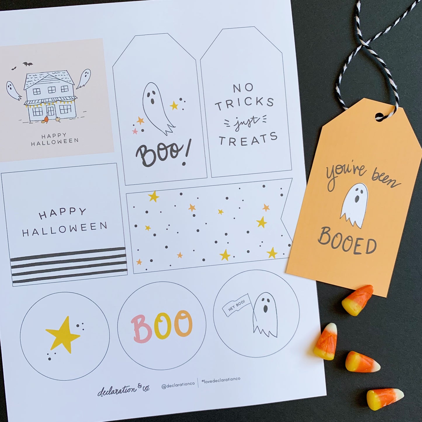 Halloween + Booing Printables